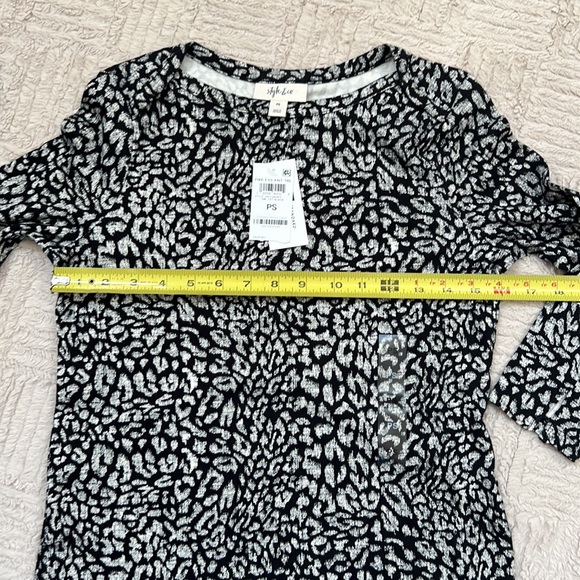 Style & Co pima cotton print essential knit 3/4 sleeve top New, Petite Small - Picture 16 of 16